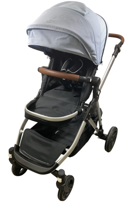 Mockingbird Single to Double 2.0 Stroller, Sky, Windowpane, Silver With Penny Leather, 2025