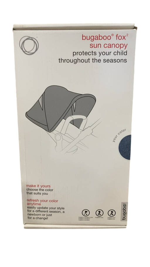 Shop Bugaboo Fox 2 Sun Canopy, Blue Melange at GoodBuy Gear