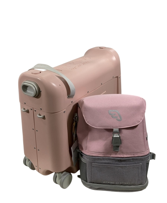 Shop Stokke JetKids BedBox + Crew Backpack Travel Bundle, Pink Lemonade at GoodBuy Gear