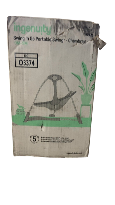 Shop Ingenuity Swing 'n Go Portable Swing, Chambray at GoodBuy Gear