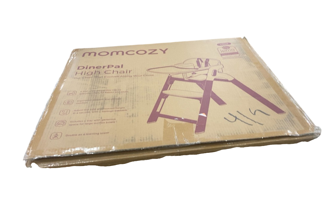 Shop Momcozy DinerPal Wooden High Chair, Natural Wood, without Cushion at GoodBuy Gear