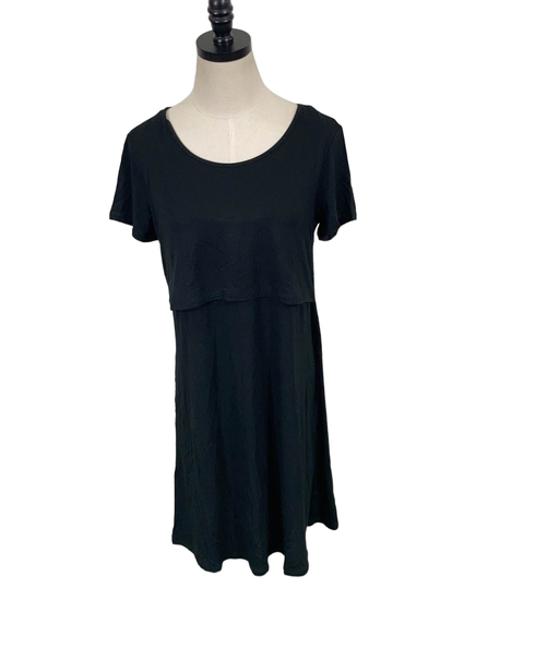 used Kindred Bravely Eleanora Bamboo Maternity & Nursing Lounge Dress, Small, Black HIDDEN PICS 5.7