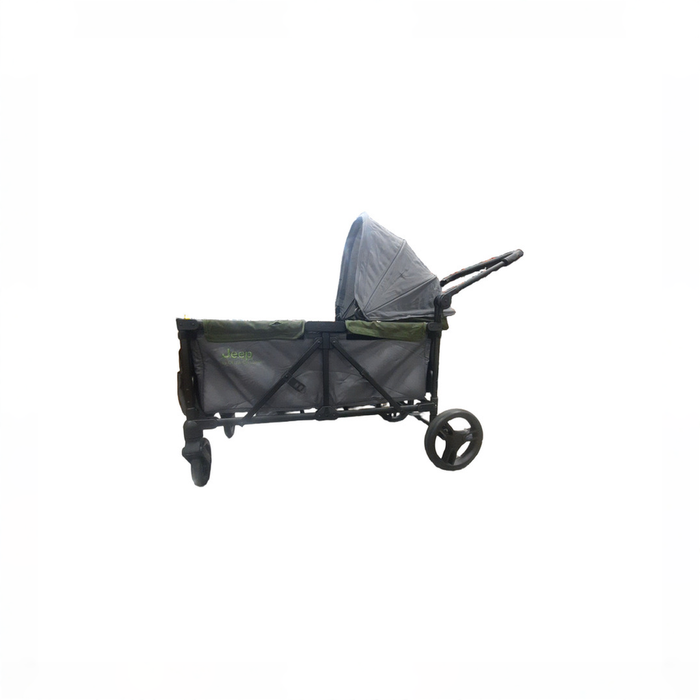 Shop Delta Children Jeep Sport All-Terrain Stroller Wagon, Grey with Olive Green at GoodBuy Gear