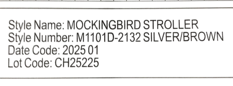Shop Mockingbird Single 2.0 Stroller, Black, Windowpane, Silver With Penny Leather, 2025 at GoodBuy Gear