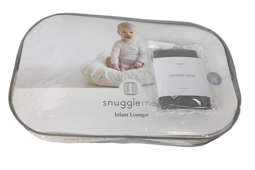 Shop Snuggle Me Organic Sensory Infant Lounger with Cover, Stone, Stone at GoodBuy Gear