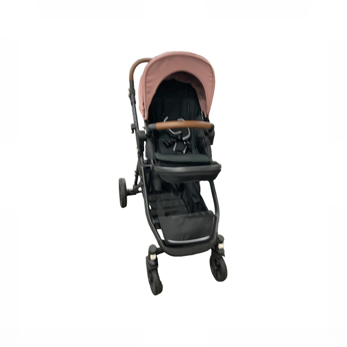Shop Mockingbird Single to Double 3.0 Stroller, 2025, Charcoal with Black Leather, Rose at GoodBuy Gear