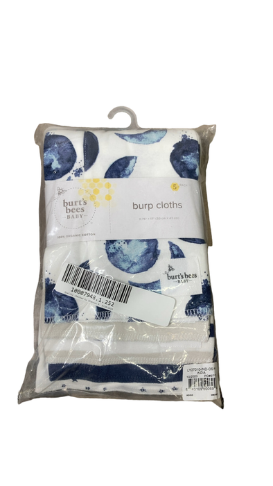 Shop Burt's Bees Baby Organic Cotton Burp Cloths 5 Pack, Hello Moon! at GoodBuy Gear