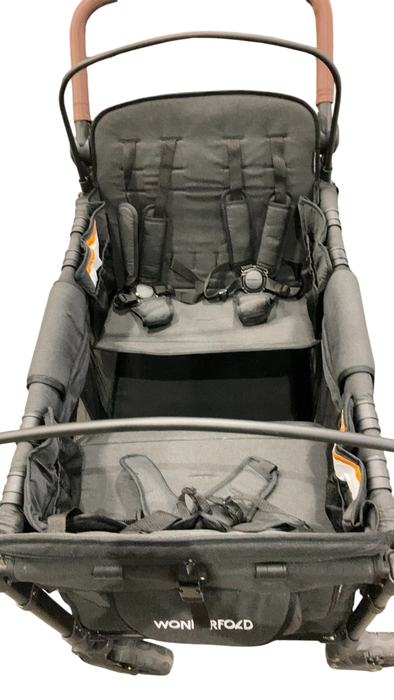 Shop Wonderfold W4 Luxe Quad Stroller Wagon, 2023, Charcoal Grey with Black Frame at GoodBuy Gear