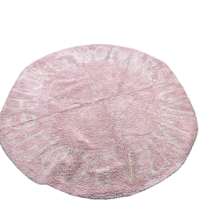 Shop Lorena Canals Round ABC Washable Rug 5', Vintage Nude at GoodBuy Gear