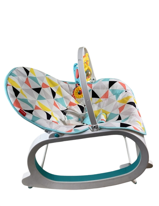 Shop Fisher Price Infant To Toddler Rocker, Geo Triangles at GoodBuy Gear