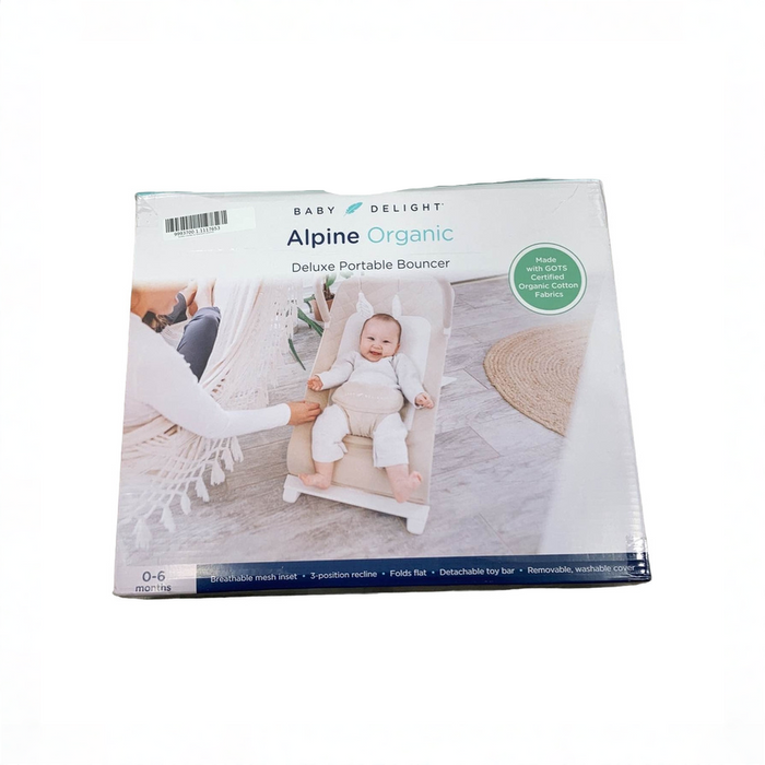 Shop Baby Delight Alpine Deluxe Portable Bouncer, Organic Oat at GoodBuy Gear