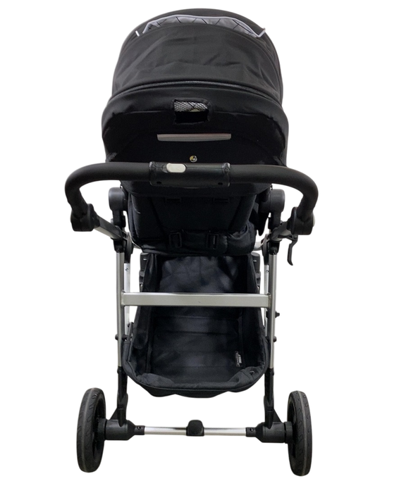 Shop Mockingbird Single to Double 2.0 Stroller, 2024, Black, Silver With Black Leather, Windowpane at GoodBuy Gear