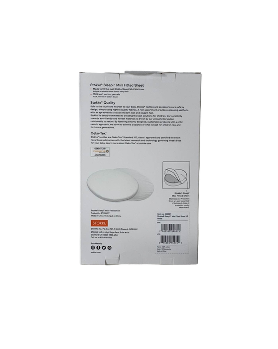 Shop Stokke Sleepi Mini Fitted Sheet, White, V3 at GoodBuy Gear