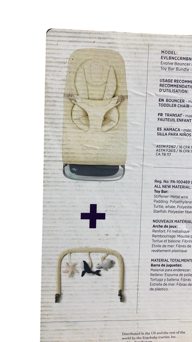 Shop Ergobaby Evolve Bouncer & Toy Bar Bundle, Cream at GoodBuy Gear