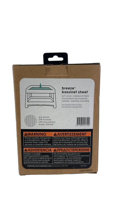 Shop 4moms Breeze Waterproof Bassinet Sheet, Grey Beads at GoodBuy Gear