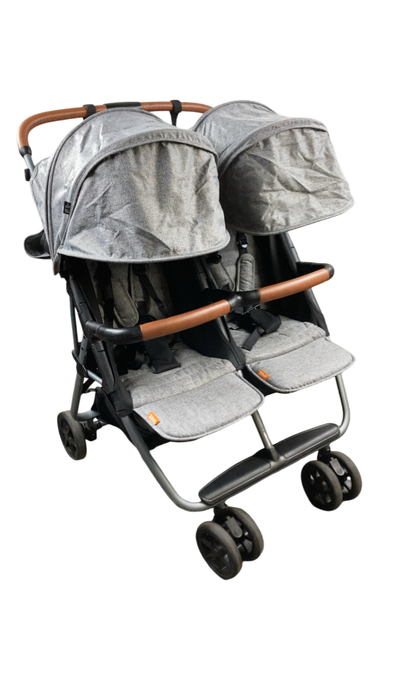 zoe double stroller fold Zoe Twin V1 Double Stroller, Luxe Grey