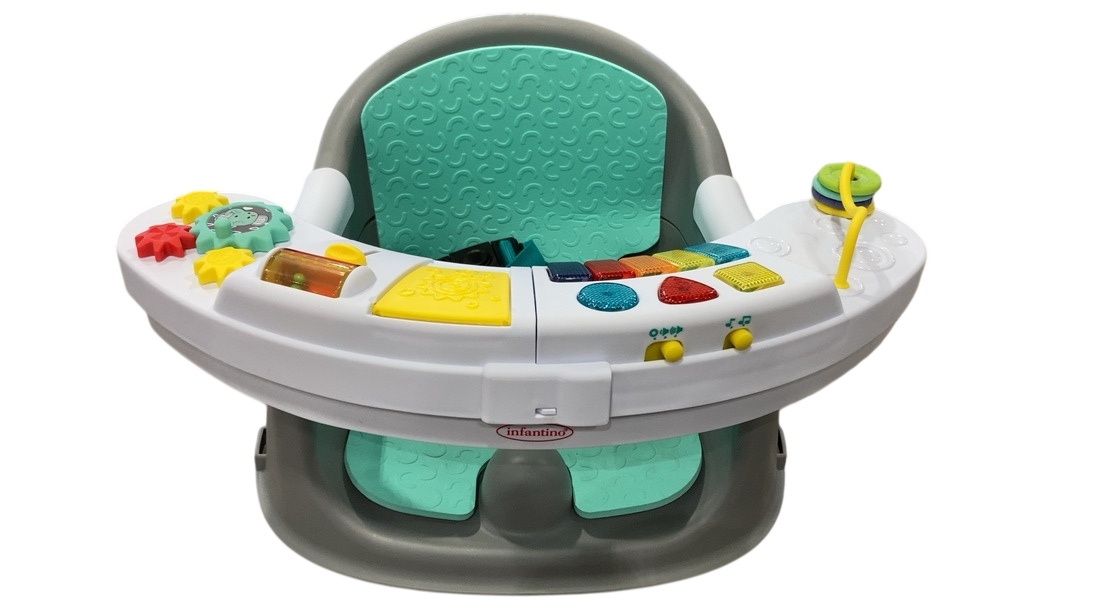Shop Infantino Music & Lights 3-in-1 Discovery Booster, Teal at GoodBuy Gear