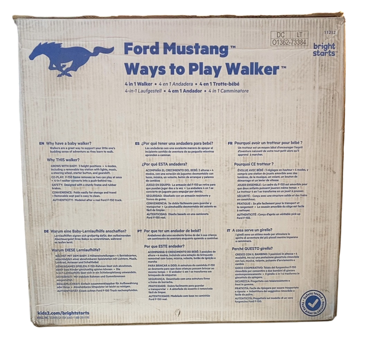 Shop Bright Starts Ways To Play 4-In-1 Baby Activity Walker, Mustang, Pink at GoodBuy Gear