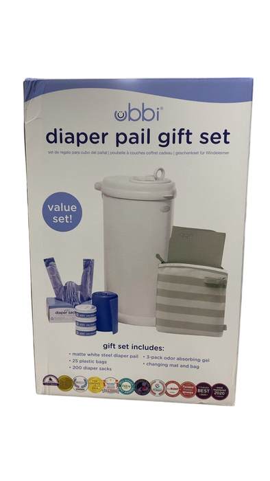 Shop Ubbi Diaper Pail Value Gift Set, Matte White at GoodBuy Gear