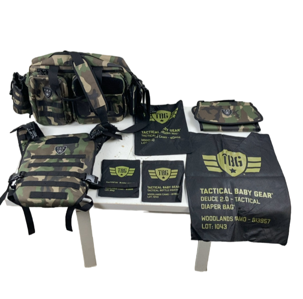 Tactical Baby Gear Deuce 2.0 Diaper Bag And Baby Carrier Bundle, Woodl