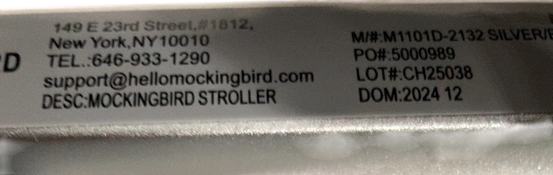 Shop Mockingbird Single 2.0 Stroller, 2024, Black, Silver With Penny Leather, Windowpane at GoodBuy Gear