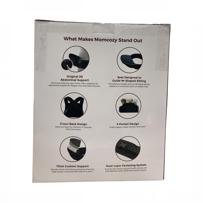Shop Momcozy 2-in-1 Baby Carrier with Hip Seat, Black at GoodBuy Gear