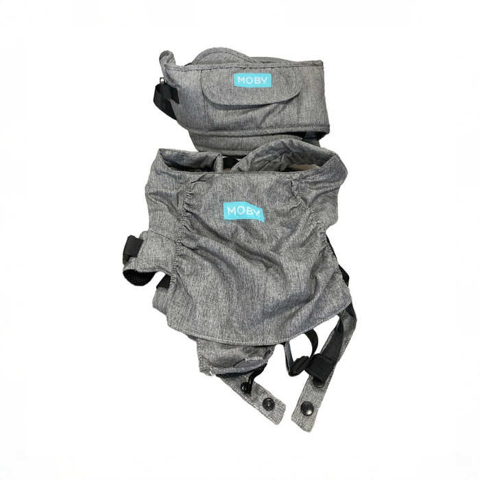 Shop Moby 2-in-1 Baby Carrier + Hip Seat, Heathered Grey at GoodBuy Gear