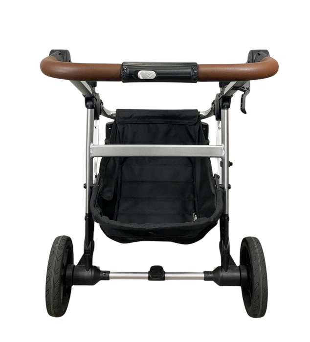 Shop Mockingbird 2.0 Single to Double Stroller Frame, 2024, Silver With Penny Leather at GoodBuy Gear