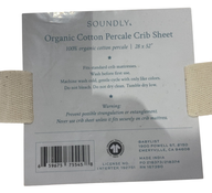 Shop Soundly Percale Organic Crib Sheet, Tan Gingham at GoodBuy Gear
