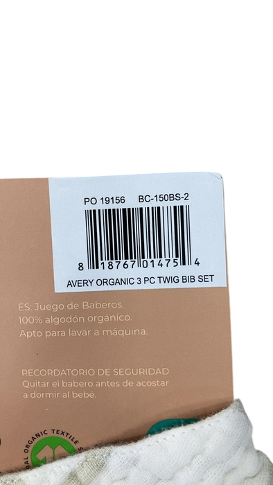 Shop Crane Baby Muslin 3 Piece Bib Set, Twig at GoodBuy Gear