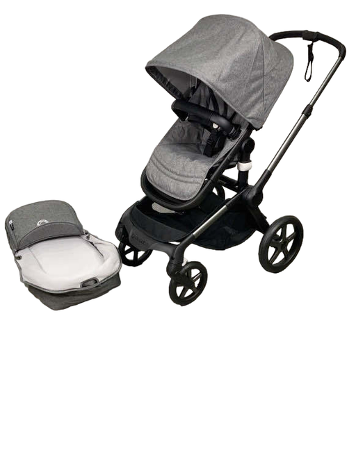 used Bugaboo Fox 5 Stroller, Graphite Frame, Grey Melange, 2023