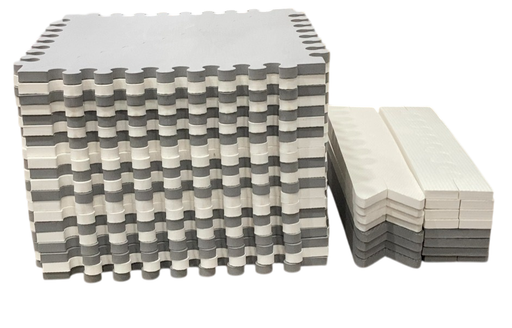 Shop Skip Hop Interlocking Foam Floor Tiles Playspot, Grey/Cream at GoodBuy Gear