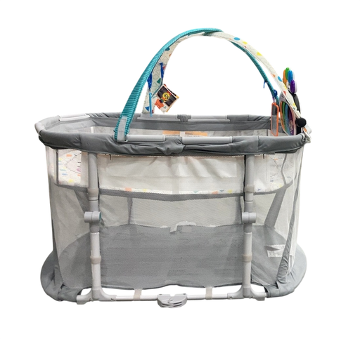 Baby Einstein Kick & Snooze 3-in-1 Foldable Playard, Grey