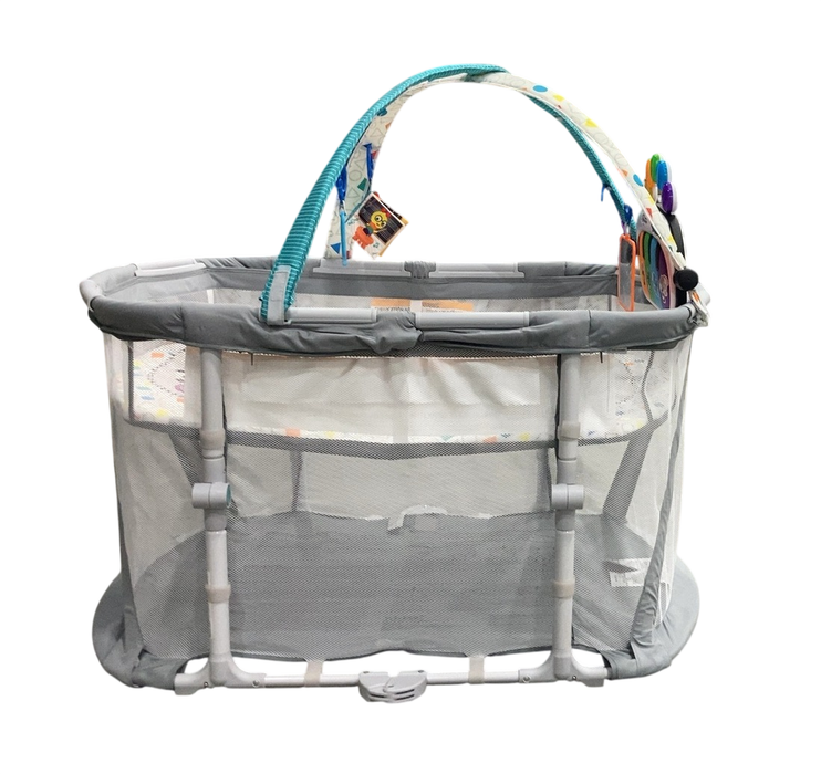 Baby Einstein Kick & Snooze 3-in-1 Foldable Playard, Grey