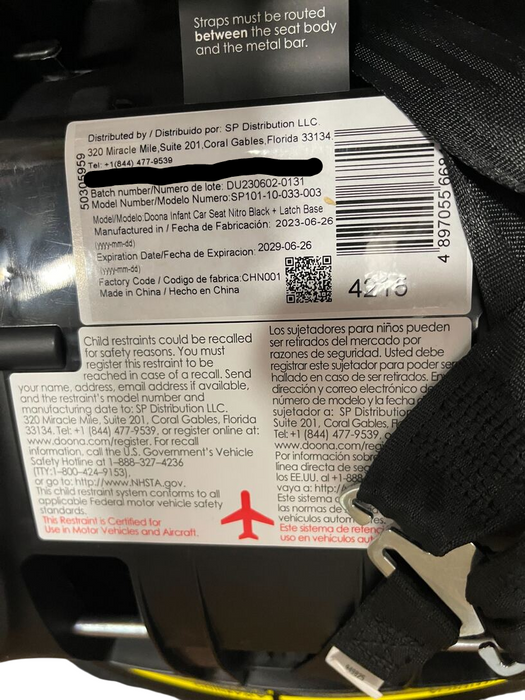 Shop Doona Infant Car Seat & Stroller Combo, 2023, Nitro black at GoodBuy Gear