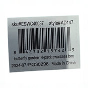 Shop Aden + Anais Cotton Muslin Swaddles Pack of 4, Butterfly Garden at GoodBuy Gear