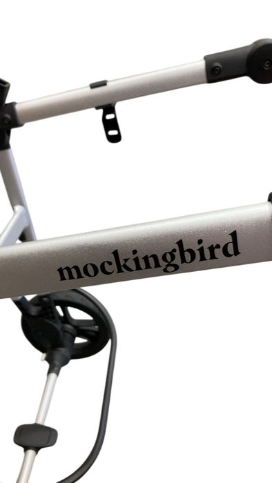 Shop Mockingbird 2.0 Single to Double Stroller Frame, 2024, Silver With Penny Leather at GoodBuy Gear