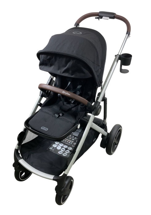 Shop Cybex e-Gazelle S Stroller, 2024, Moon Black, Silver at GoodBuy Gear