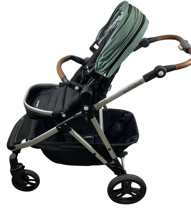 Shop Mockingbird Single to Double 2.0 Stroller, 2024, Sage, Silver With Penny Leather, Windowpane at GoodBuy Gear