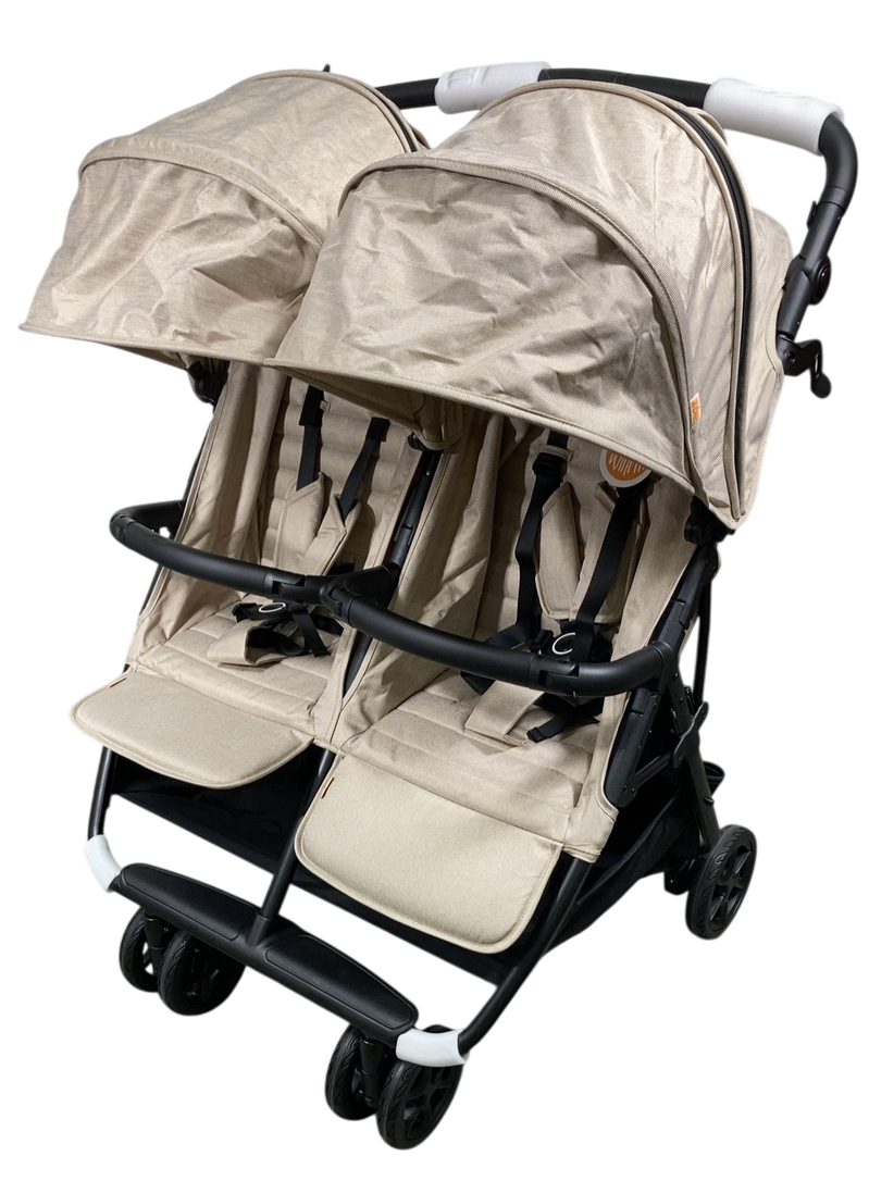 zoe twin travel stroller Zoe The Twin V2 Double Stroller, 2024, Sand
