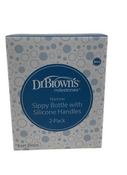 Shop Dr. Brown's Milestones Sippy Spout Bottle with Silicone Handles, 8oz, 2 Pack, Narrow-Neck, Black/Ecru at GoodBuy Gear
