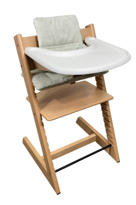 Shop Stokke Tripp Trapp Complete High Chair, Natural, Mosaic Green, 2 at GoodBuy Gear
