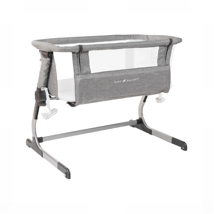 Shop Baby Delight Beside Me Dreamer Bassinet & Bedside Sleeper, Charcoal Tweed at GoodBuy Gear