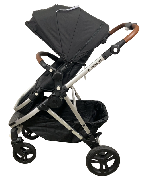 Shop Mockingbird Single 2.0 Stroller, 2024, Black, Silver With Penny Leather, Watercolor Drops at GoodBuy Gear