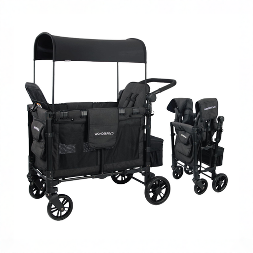 Shop Wonderfold W2 Elite Multifunctional Stroller Wagon, 2026, Volcanic Black at GoodBuy Gear