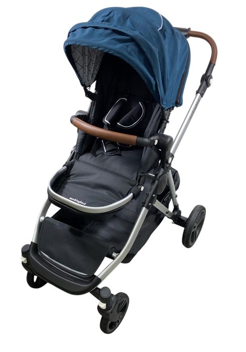 Shop Mockingbird Single to Double 2.0 Stroller, 2024, Sea, Silver With Penny Leather, Windowpane at GoodBuy Gear
