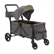 Shop Delta Children Jeep Sport All-Terrain Stroller Wagon, Grey with Olive Green at GoodBuy Gear
