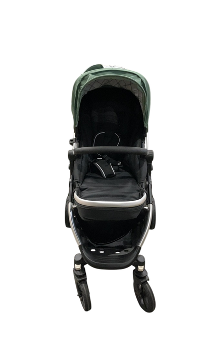 Shop Mockingbird Single 2.0 Stroller, 2024, Sage, Silver With Black Leather, Windowpane at GoodBuy Gear