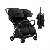 Shop Silver Cross Jet Double Travel Stroller, 2024, Black at GoodBuy Gear