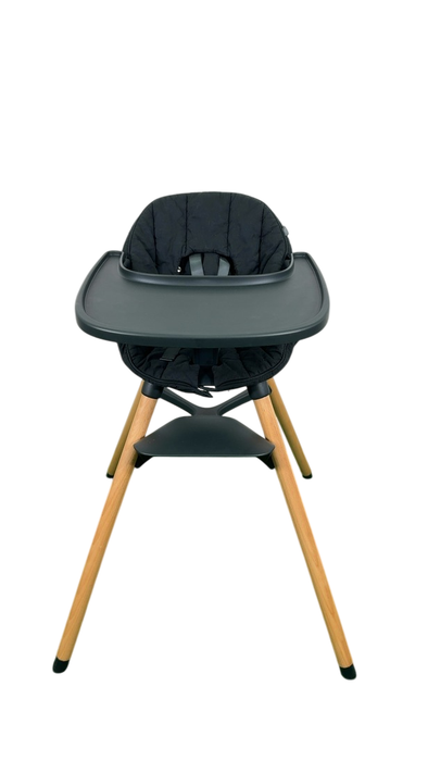 Shop Lalo High Chair with Infant Kit, Licorice, Licorice, Natural Wood at GoodBuy Gear